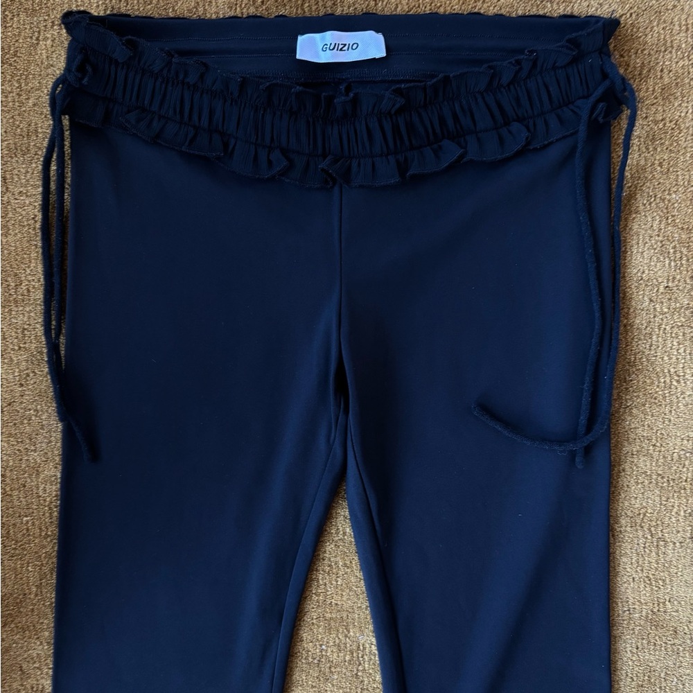 Danielle Guizio Ruched Side Tie Pants - Picture 4 of 6